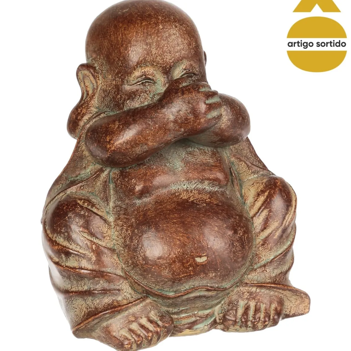 Estatua Buda De Resina 11x9.5x12Cm