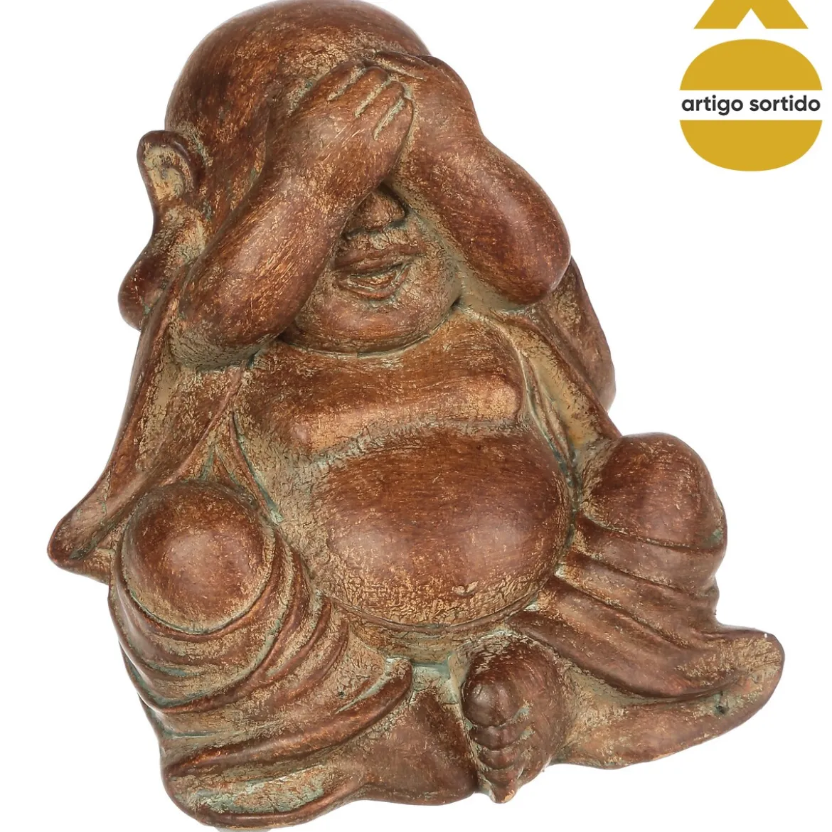 Estatua Buda De Resina 11x9.5x12Cm