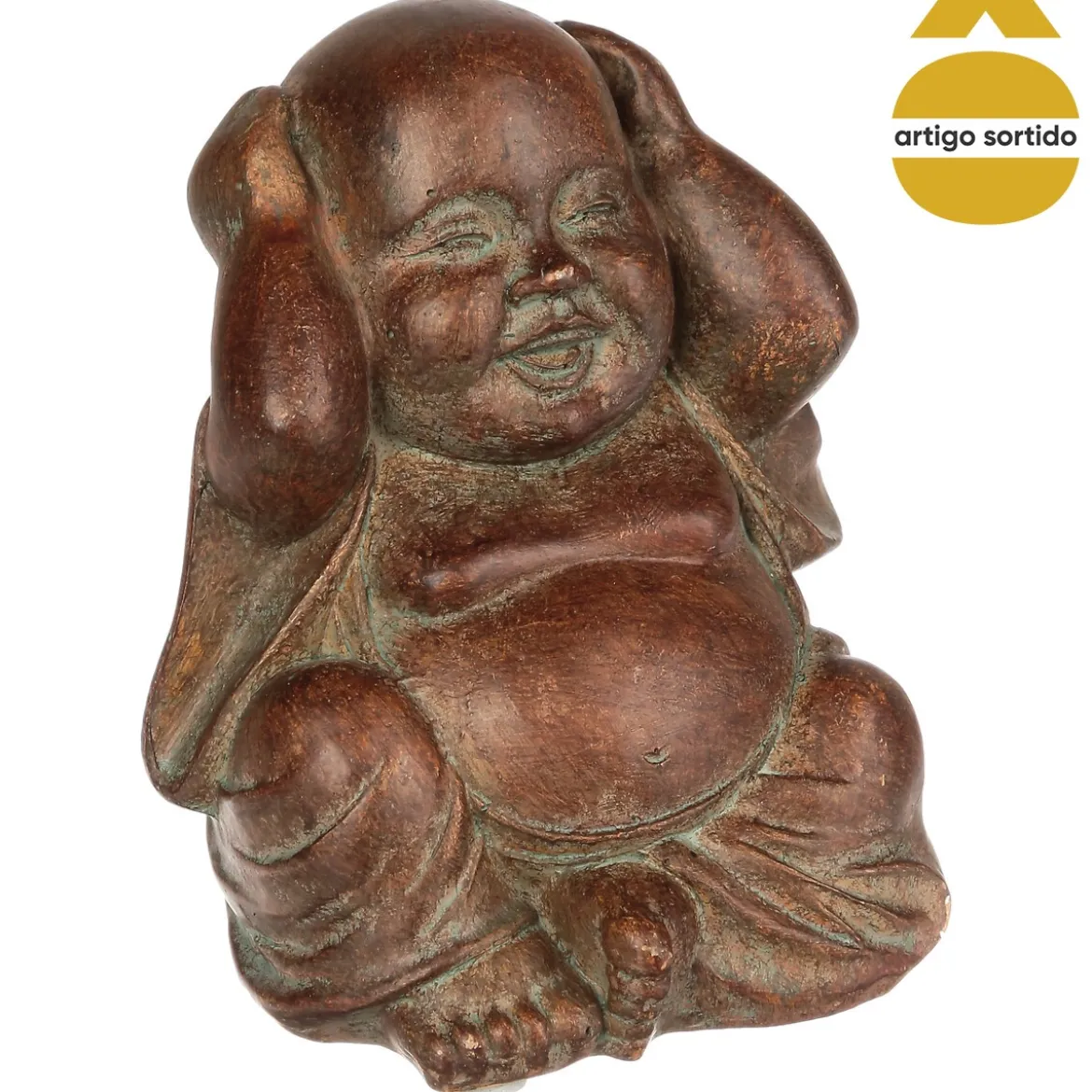 Estatua Buda De Resina 11x9.5x12Cm