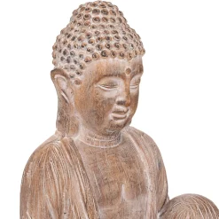 Estatua Buda Sentado Efecto Madera 67Cm