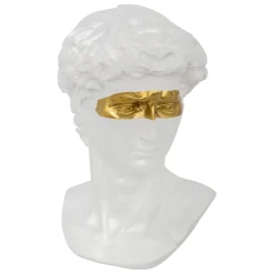 Estatua cabeza de hombre con ojos dorados David