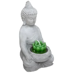 Estatua De Buda Con Vela 8x8.5x15Cm