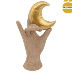 Estatua decorativa mano de resina 21cm