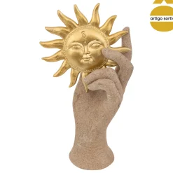 Estatua decorativa mano de resina 21cm