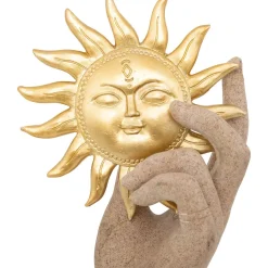 Estatua decorativa mano de resina 21cm