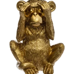 Estatua Dorada De Mono Sabio Ciego 17.7Cm