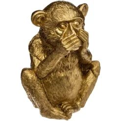 Estatua Dorada De Mono Sabio Mudo 17.7Cm