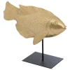 Estatua en forma de pez OCÉANE de resina 25cm