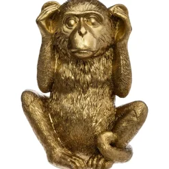Estatua Mono Sabio Sordo Dorado 17.7Cm