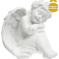 Estatua Ángel De Resina 15x13.5x16.5Cm