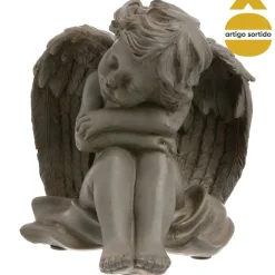 Estatua Ángel De Resina 15x13.5x16.5Cm