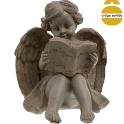 Estatua Ángel De Resina 15x13.5x16.5Cm