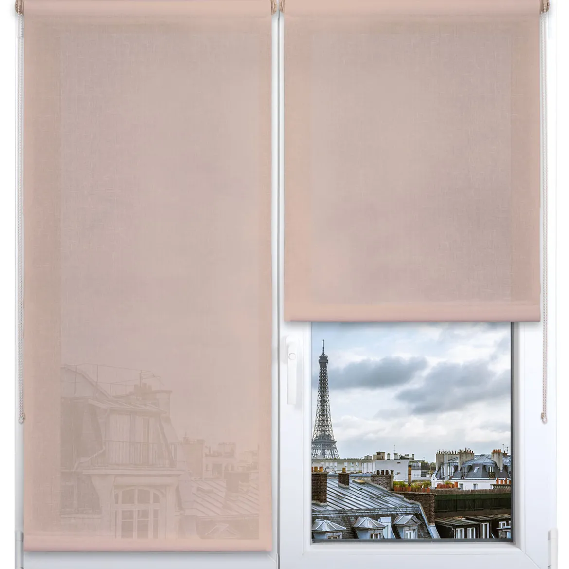 Estor rosa de poliéster 60x180cm