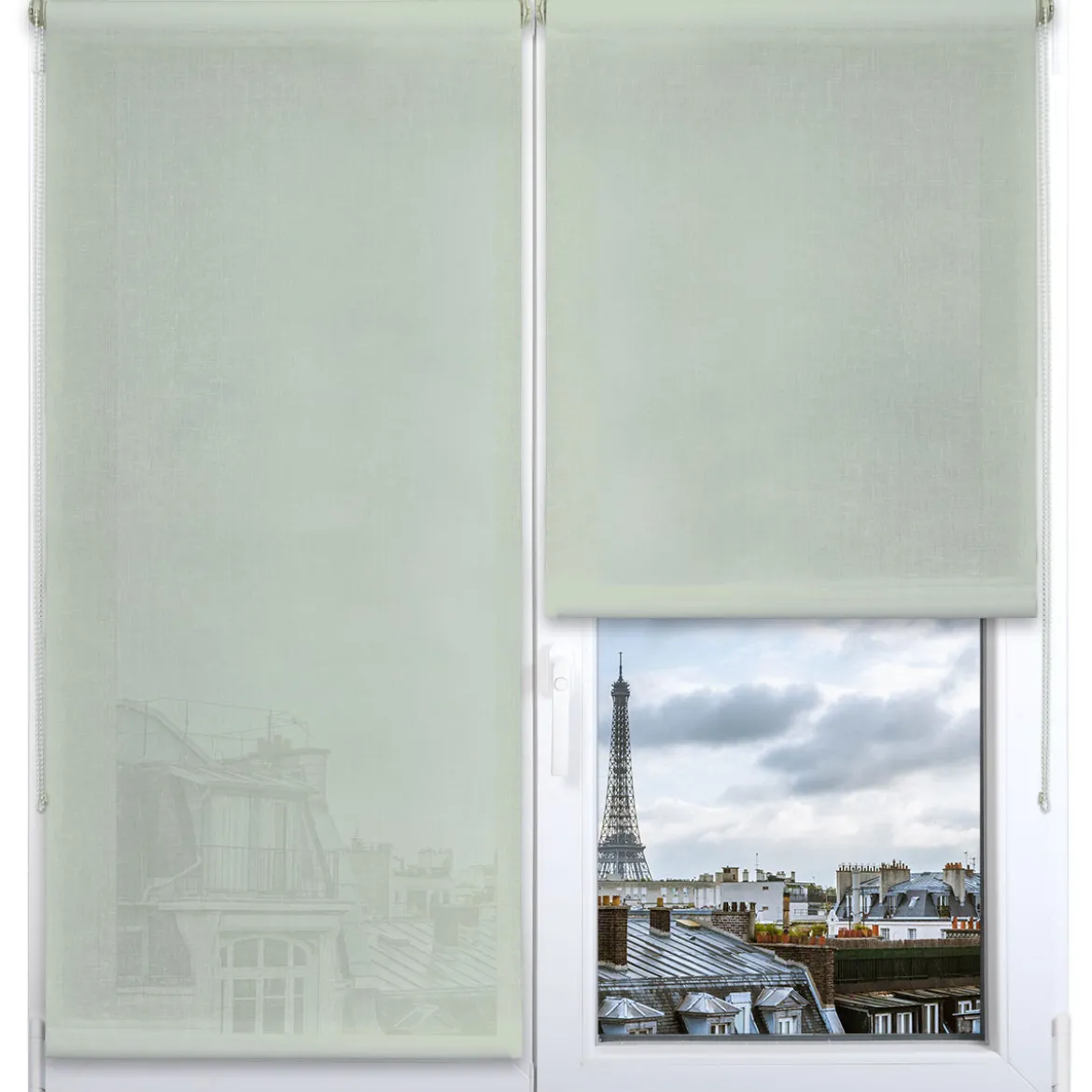 Estor verde de poliéster 60x180cm