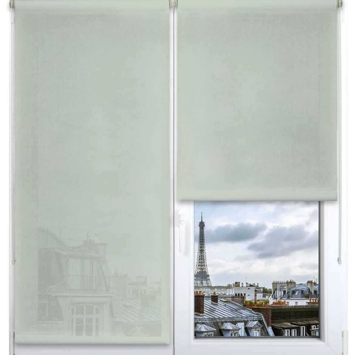 Estor verde de poliéster 90x180cm