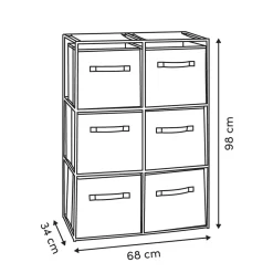 Estructura con 6 Módulos Mix Gris