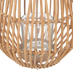Farol Caravane Beige De Ratán 18x22Cm