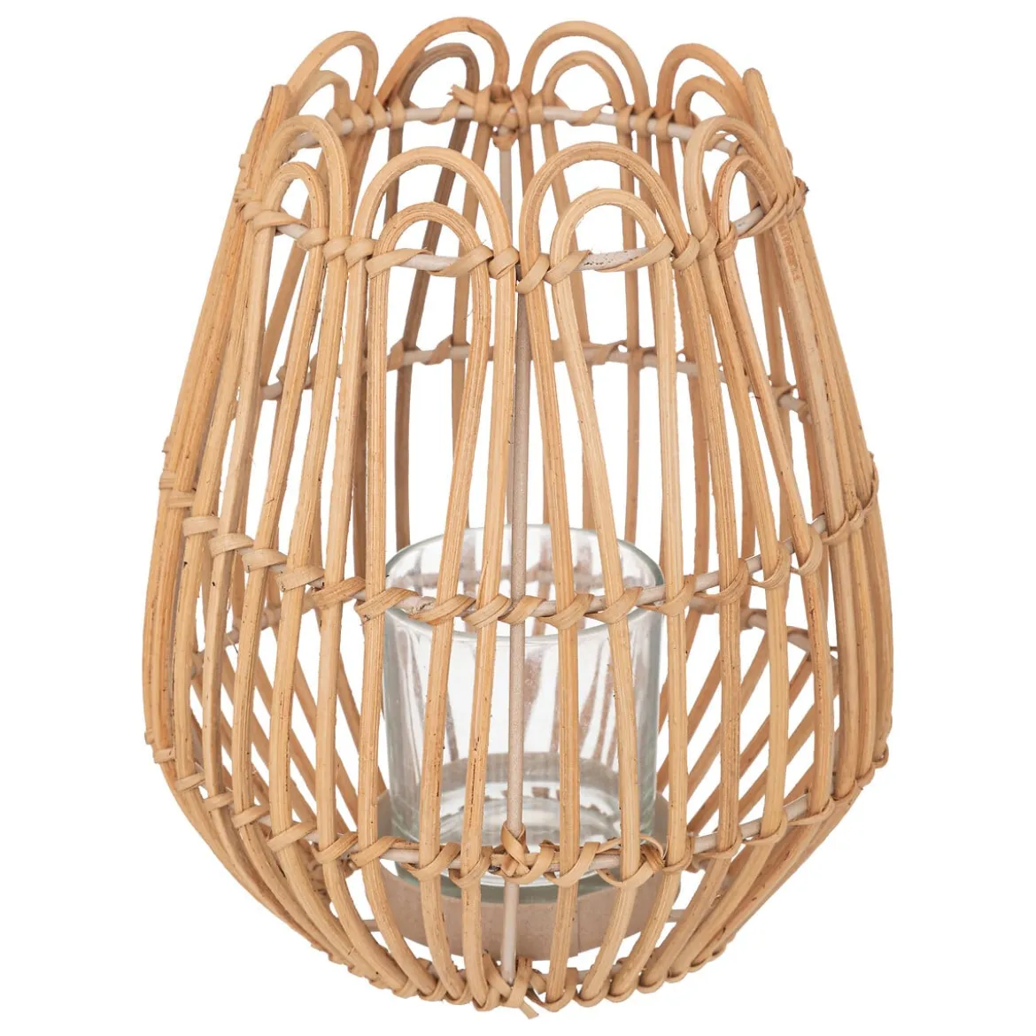Farol Caravane Beige De Ratán 18x22Cm