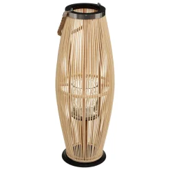 Farol De Bambú Fit 27x27x72Cm