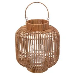 Farol De Ratán Beige 25x31Cm