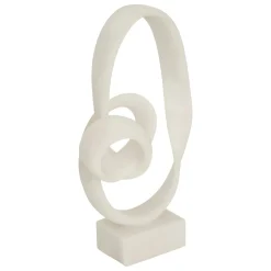 Figura decorativa LOUAN blanca 45cm