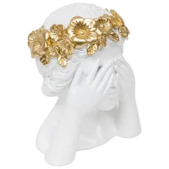 Figura decorativa mujer WILD ROMANCE blanco 22cm