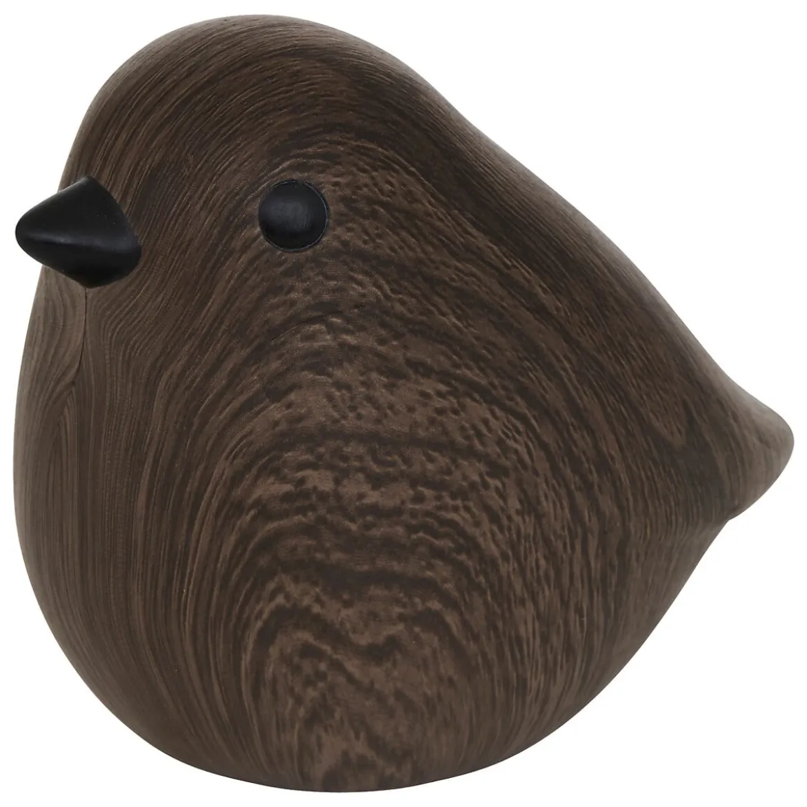 Figura decorativa pájaro marrón oscuro 34cm