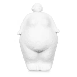 Figura de mujer de cerámica blanca 25cm