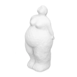 Figura de mujer de cerámica blanca 34cm