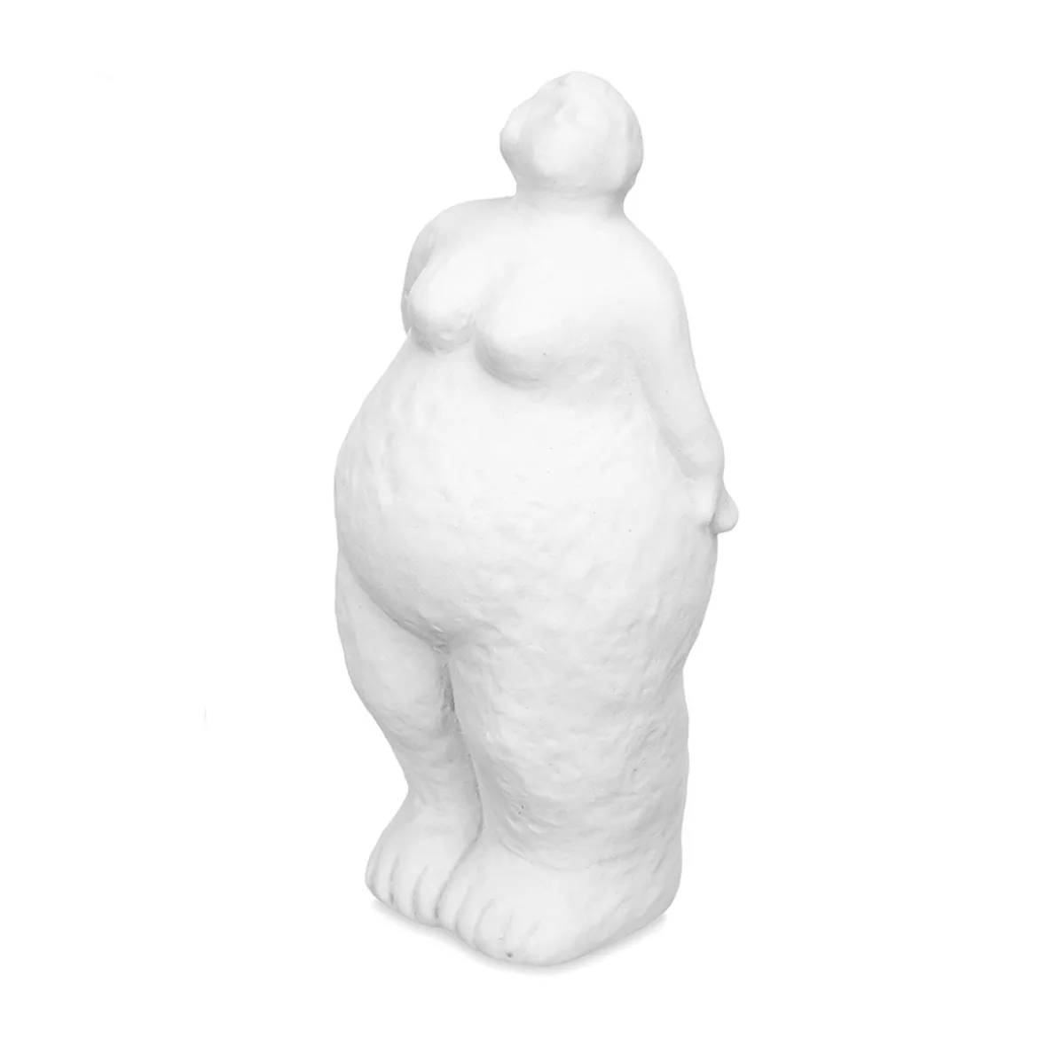 Figura de mujer de cerámica blanca 34cm