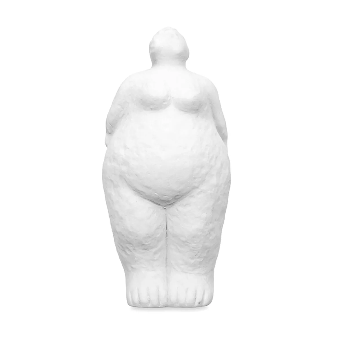 Figura de mujer de cerámica blanca 34cm