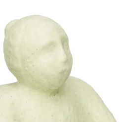 Figura forma de mujer sentada de cerámica verde