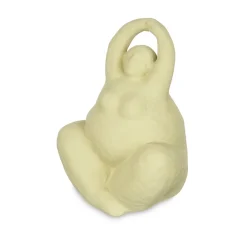 Figura forma de mujer yoga de cerámica verde 18cm