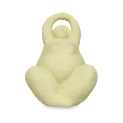 Figura forma de mujer yoga de cerámica verde 18cm