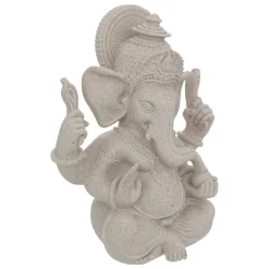 Figura Ganesha Beige De Resina