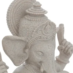 Figura Ganesha Beige De Resina