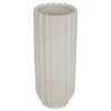 Florero acanalado FERNAN blanco de cerámica 36.5cm