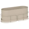 Florero AZE de metal beige 27cm