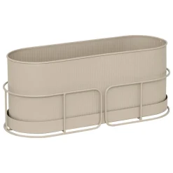 Florero AZE de metal beige 27cm