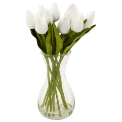 Florero con 10 tulipanes artificiales HECTOR