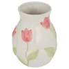 Florero con tulipanes FLEUR DE ROSE 21cm