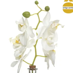 Florero De Vidrio C/Orquídea 40Cm