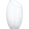 Florero De Vidrio Craquele 23Cm