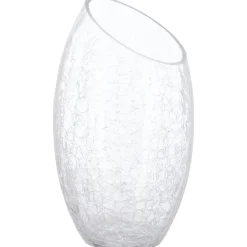 Florero De Vidrio Craquele 23Cm