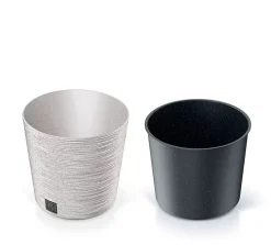 Florero FURU eco wood blanco 25cm