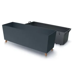 Florero URBI CASE gris antracita 30x23.5x77cm