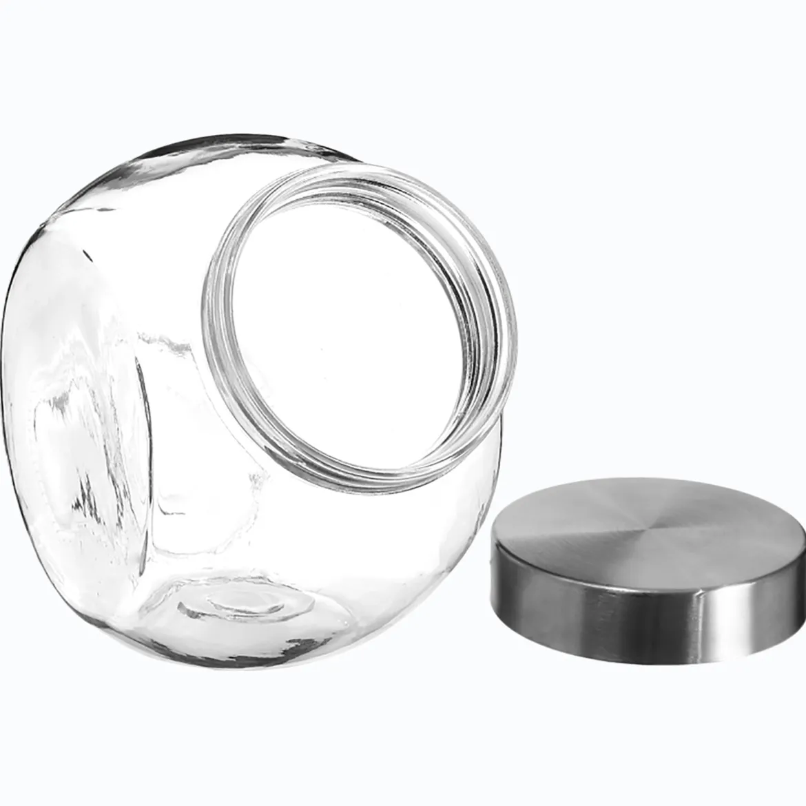 Frasco De Vidrio C/Tapa Inox 2.1L