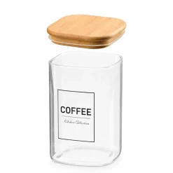 Frasco Para Café Con Tapa De Bambú 1.2l