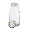 Frasco Vidrio C/Tapa Plateada 250Ml