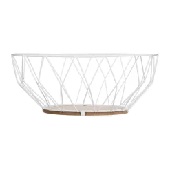 Frutero Metálico Blanco 28Cm